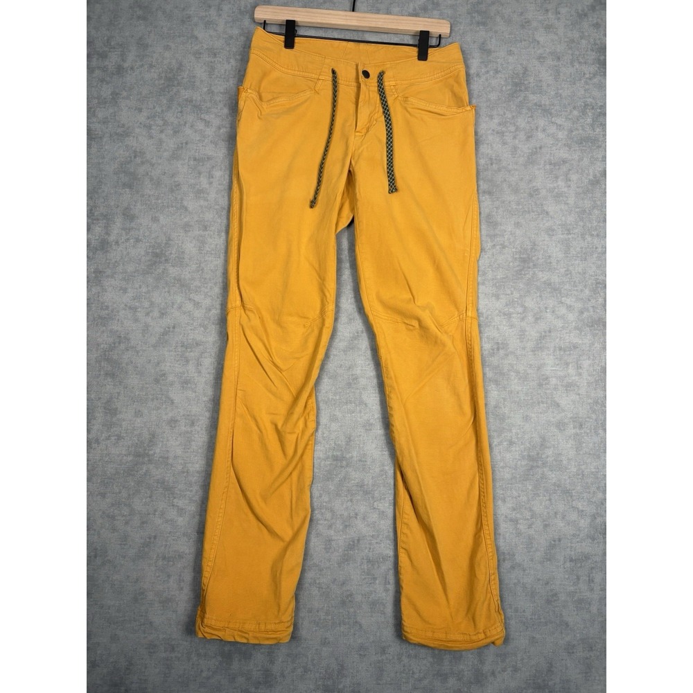 The North Face North Dome Pants Womens 2 Mustard Yellow Climbing Hiking Stretch